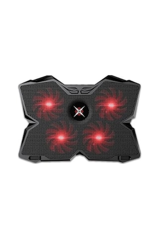 Dexım 4 Fan Ledli Notebook Soğutucu Stand 18" Ve Altı Notebook Uyumlu - Kırmızı 703508679036