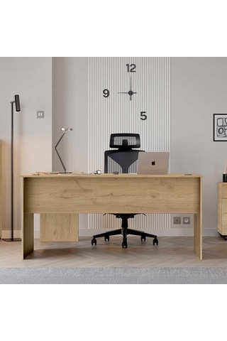 Tr Rio L Ofis Masası - Florida Meşe 160x75x144 Cm Genel