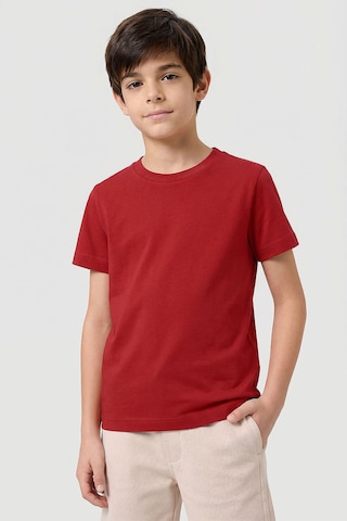 Standart Fit Basic O Yaka 3lü Paket Siyah-beyaz-fiesta Unisex Çocuk T-shirt - 11328 Siyah - Kırmızı