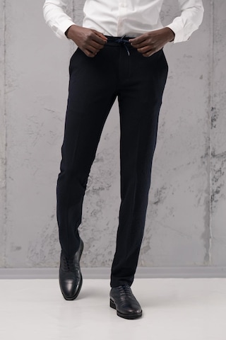 Ecer Regular Fit Yan Cepli Kışlık Gofre Kumaş Pantolon Lacivert