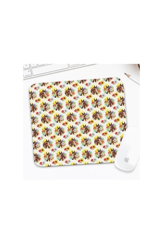 Horse Temalı Mouse Pad, Dikişli Kenar, Pürüzsüz Doku, Su Geçirmez Kaymaz Kauçuk Taban, 20x22.5cm-a9