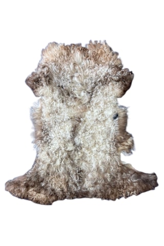 Gerçek Uzun Tüylü Koyun Postu Naturel 70x50 Cm