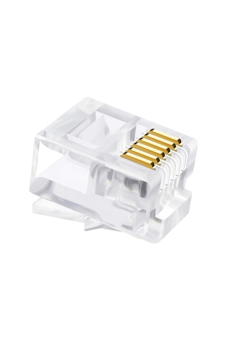 RJ11 6P6C 6 Pinli Telefon Jackı Konnektör 100 Adet