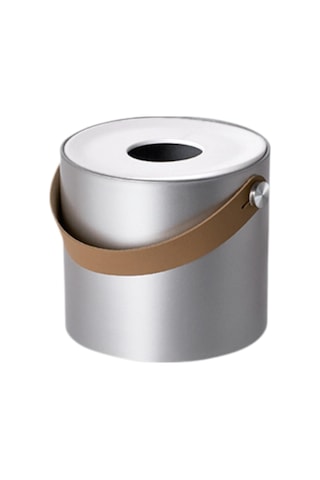 Homyl Gece Sehpası Oturma Odası Şifonyer Için Pu Gümüş Gümüş