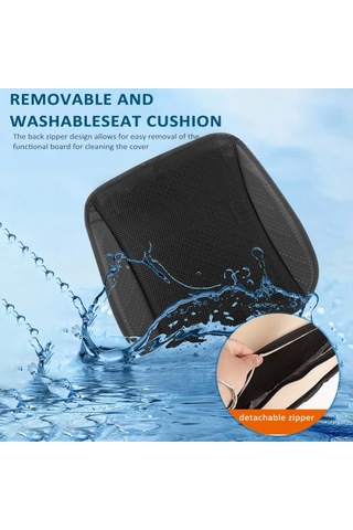 Usb Portlu Havalandırmalı Koltuk Minderi, Tüm Araba Koltukları, Ev Ve Ofis Sandalyeleri İçin Yaz Nefes Alabilir Soğutma Pedi, Siyah