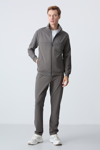 Tommy Life Koyu Gri Pamuklu Kalın Yumuşak Dokulu Comfort Fit Basic Erkek Eşofman Takım - 85260 Koyu Gri