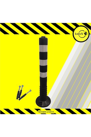 Lorex Lr-0125-S 75 CM Siyah Şerit Ayırıcı İleri Trafik Delinatör 750 MM