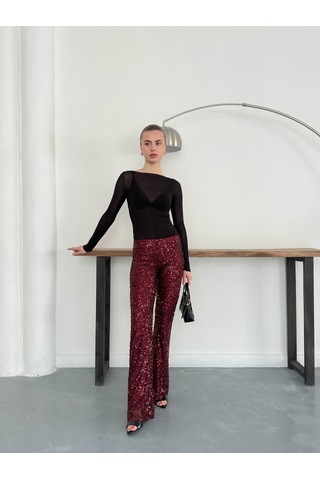 Verymoda Pullu Pantolon D2936 Bordo