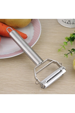 Dancemonkey Çok İşlevli Paslanmaz Çelik Sebze Soyucu Çift Planya Rende, Pratik Mutfak Aleti Çelik