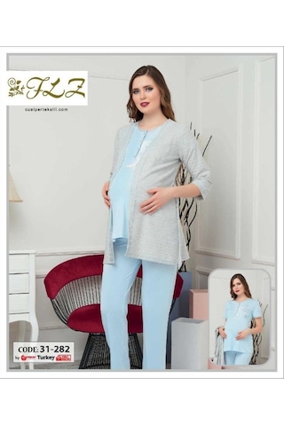 Flz 31-282 Hamile Lohusa 3l Üpijama Sabahlık Takım