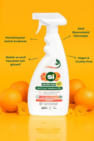 Si Senin İçin %100 Doğal Mutfak Temizleyici Turunç Yağlı 750 Ml.