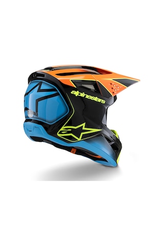 Alpinestars Sm3 Fray Off-road Motosiklet Kaskı Siyah Mavi Oranj Siyah / Mavi / Oranj