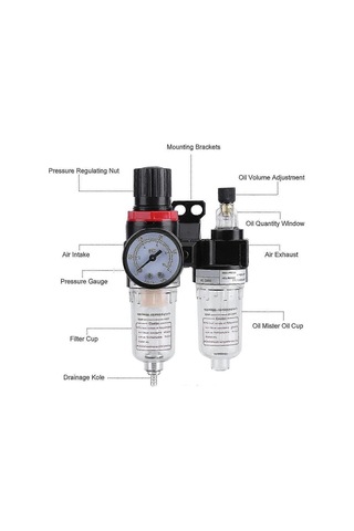1/4" Hava Kompresörü Filtresi Su Basınç Regülatörü Basınç Tahliye Vanası