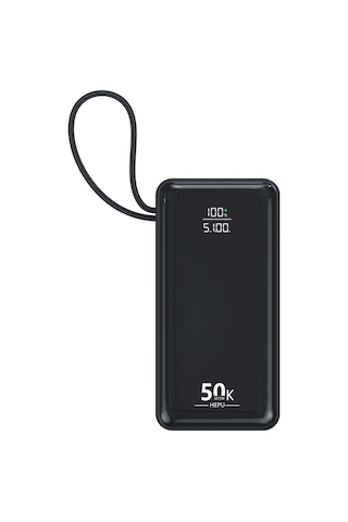 Hepu Hp-255 50.000 Mah Süper Kapasiteli 22.5w Pd Hızlı Şarjlı Powerbank 3 Kablolu Led Diğer