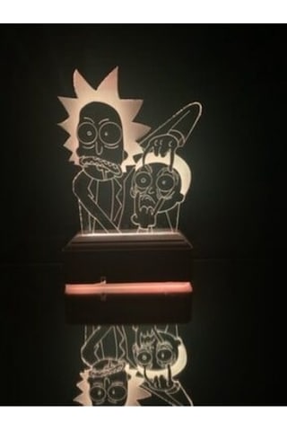 3D Rick And Morty 16 Renk Masa Lambası (462901745)