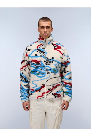 Napapijri T-fiemme Erkek Polar Ceket-30424 Beyaz