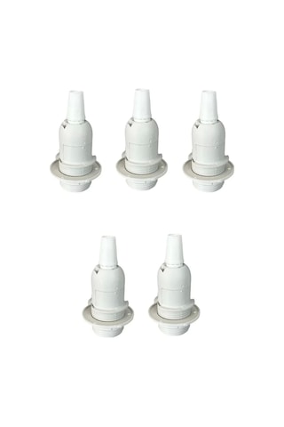 Italyan E14 Duy Mini Duy Bakalit Geçmeli Yarım Diş Beyaz 250v-2a 5 Adet