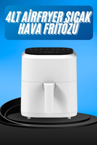Hava Fritözü 4l Airfryer Pratik Uzun Ömürlü Yağsız Pişirme Taşınabilir - Lisinya Çok Renkli