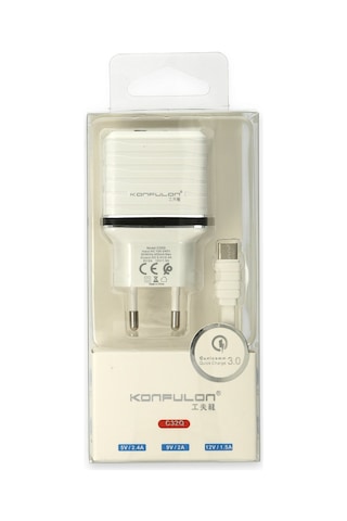 Ilkeshop Konfulon C32q 3.0 Quick Type-c Seyahat Şarj Cihazı