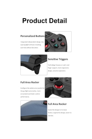 Joystick Gamepad Çiftli Tv Pc Oyun Konsolu 2.4g Gamepad Joystick