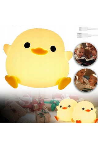 Çocuklar İçin Ördek Gece Lambası Hediyesi Oturma Odası İçin Silikon Gece Lambası