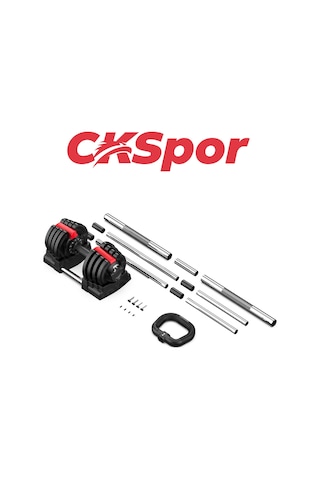 CKSpor 3 Ü 1 Arada Ayarlanabilir Ağırlık Seti 18 Kg Dambıl Halter Ve Kettlebell Fonksiyonlu Profesyonel Fitness Ekipmanı