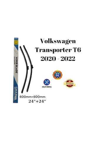 Volkswagen Vw Transporter T6 2020 2021 2022 Uyumlu Ön Cam Muz Tipi Silecek Süpürgesi Seti 600/600mm