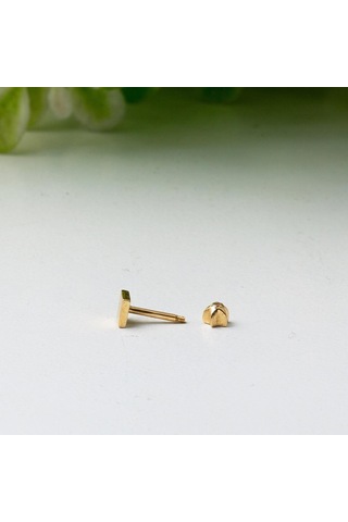 14 Ayar Altın Kare Tragus Küpe Kphsy14k22490