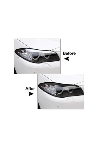 1paır Karbon Fiber Far Kaşları Göz Kapakları Bmw 5 Serisi F10 528ı 535ı 550i Sedan 201416