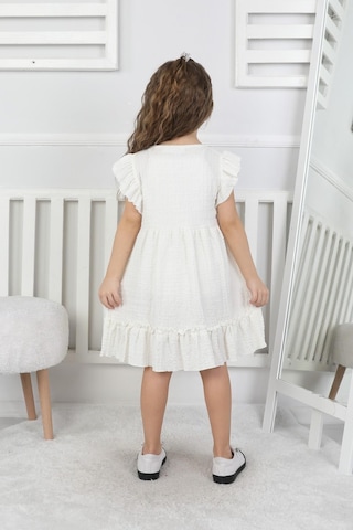 New Kids Kız Çocuk Elbise-90447 Beyaz