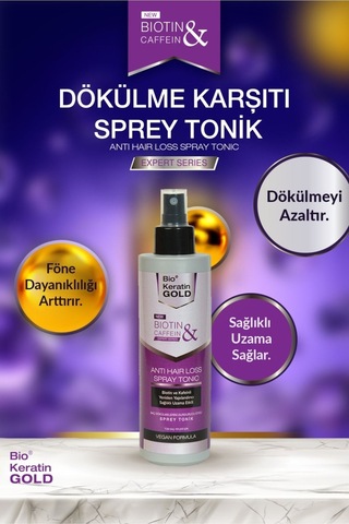 Bio Keratin Gold Biotin & Kafein Dökülme Karşıtı Tonik 200 ML