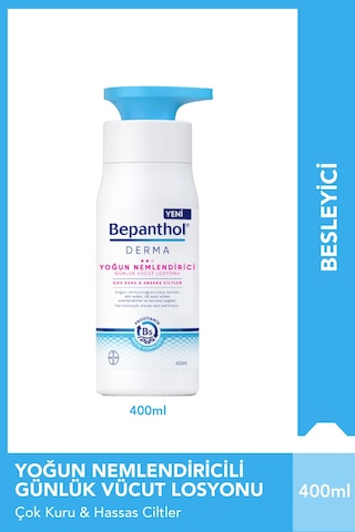 Bepanthol Derma Yoğun Nemlendirici Günlük Vücut Losyonu 400 ML + Yoğun Nemlendirici Losyon 10 x 10 ML