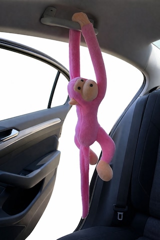 Elleri Yapışan Oyun Ve Uyku Arkadaşı Peluş Maymun Oyuncak Sarılan Maymun M0009 Pembe