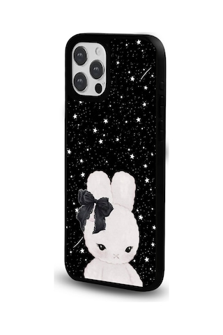 Apple iPhone 14 Pro Uyumlu Miffy Yıldızlı Tasarım Parlak Telefon Kılıfı