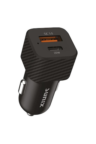 Sunix Pd 20w Hızlı Şarj Araç Şarj Başlık S-322 Siyah
