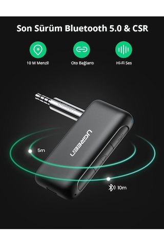 Ugreen Bluetooth 5.0 Ses Alıcı Adaptör, 70303