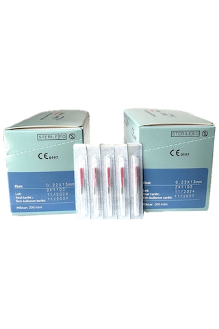 Akupunktur İğnesi Kuru İğne 0.22x13 Mm 200lük Paket 2 Kutu
