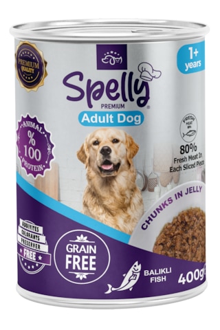 Spelly Balıklı Yetişkin Köpek Maması Konserve 12 x 400 G
