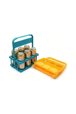 Trendooze Gaojunshop01 Pembe 6lı Katlanır Bira Sepeti, Kahve Çay Saklama Çözümü Pembe