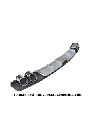Ford Escort Uyumlu Body Kit Difüzör 4 Çıkış Gri Yuvarlak