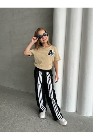 Kız Çocuk Eşofman Takım Bej