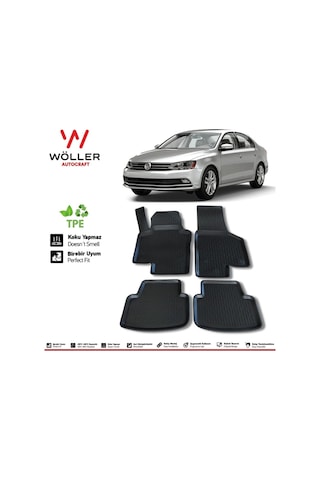 Volkswagen Jetta Paspas 2011 2019 Arası Uyumlu 3d Havuzlu Paspas