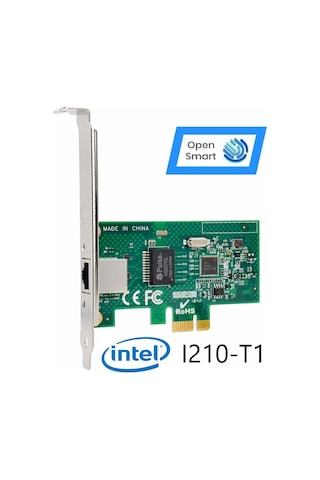 Open Smart 1 Port Intel I210-T1 1Gbe Ethernet Kart - OPS7204NT