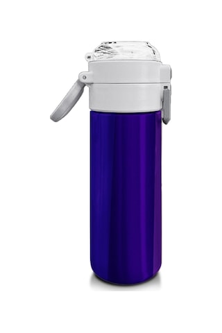Coral High Erkek Çocuk 500 Ml Okul Ve Günlük Paslanmaz Çelik Termos - Mor-pembe Renkli Çizgili - Sızdırmaz Çok Renkli