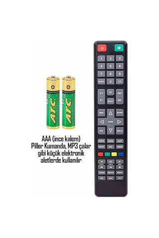 Atc 4lü Aaa Heavy Duty R03 İnce Kalem Pil Kumanda Pili Çinko Karbon Pil Zn-c 1.5v