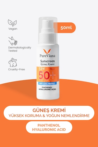 Pureviana Güneş Kremi SPF50+ Pa++++ 50 ML