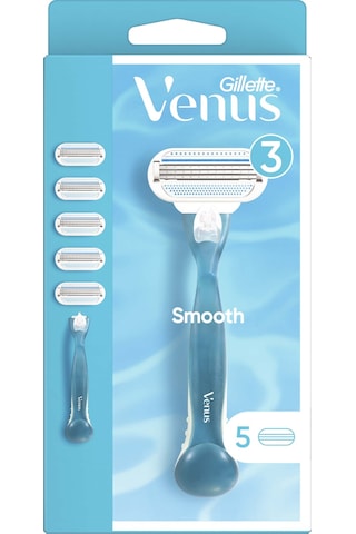 Gillette Venus Smooth Tıraş Makinesi + Yedek Başlık 5'li