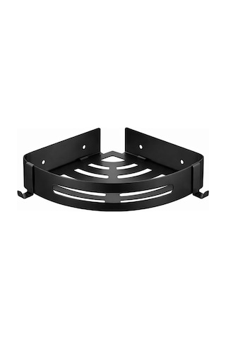 Banyo Köşe Rafı 304 Paslanmaz Çelik Şampuanlık 23x23 Cm Kbk100 Mat Siyah Çok Renkli