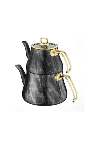 Brioni Marble Siyah Mermer Çaydanlık 2.7 L Siyah