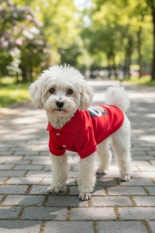Miniş Cute Panda Küçük Irk Köpek Pike Kumaş Polo T-shirt-21581